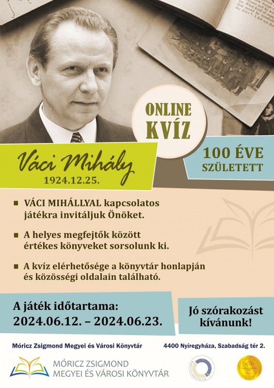 Váci Mihály_online Kvíz Plakát